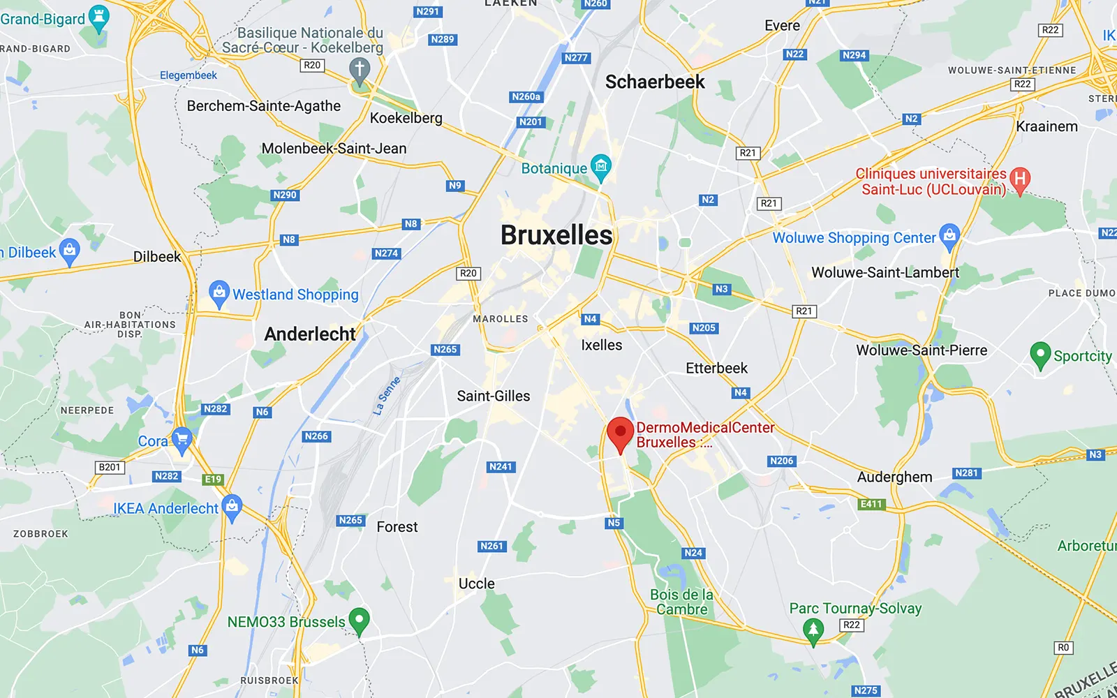 google maps localisation DMC Bruxelles